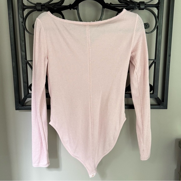Free People Soft Pink Ribbed Top - Picture 2 of 5